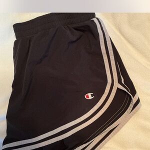 Champion Black Shorts with White Trim